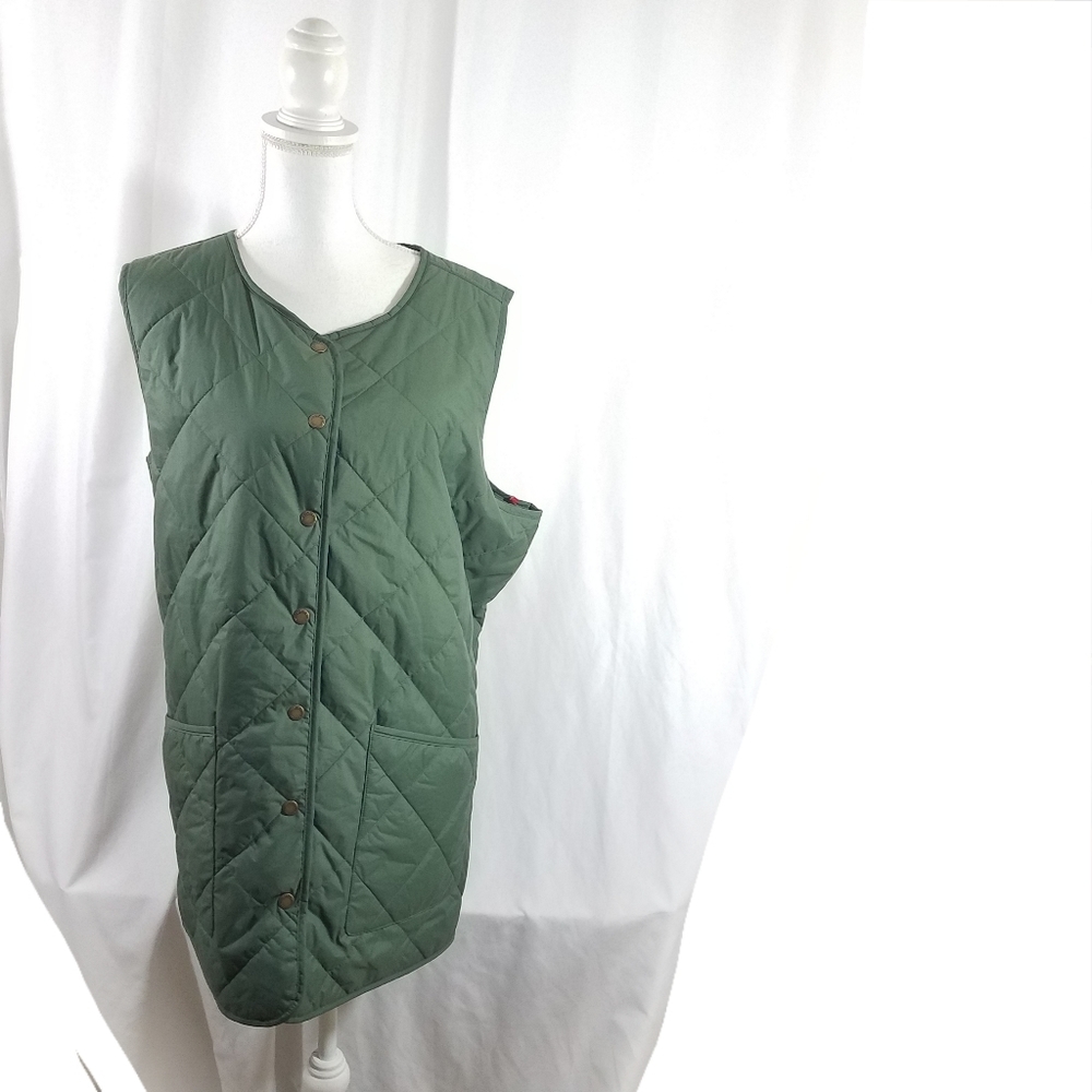 Duluth Trading Co Golden Harvest Quilted Green Vest XXL NWT